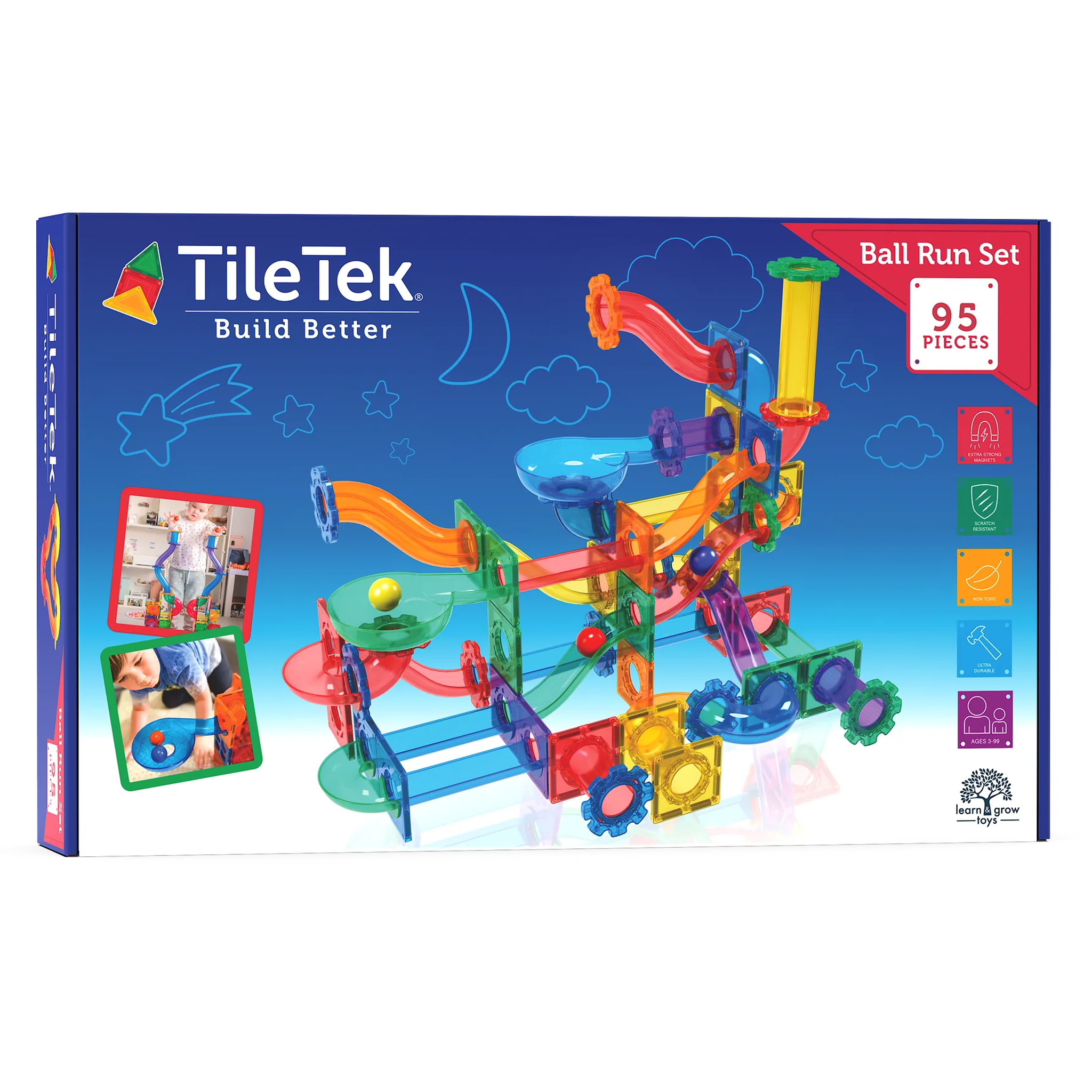 TileTek - 95 Piece Ball Run Set