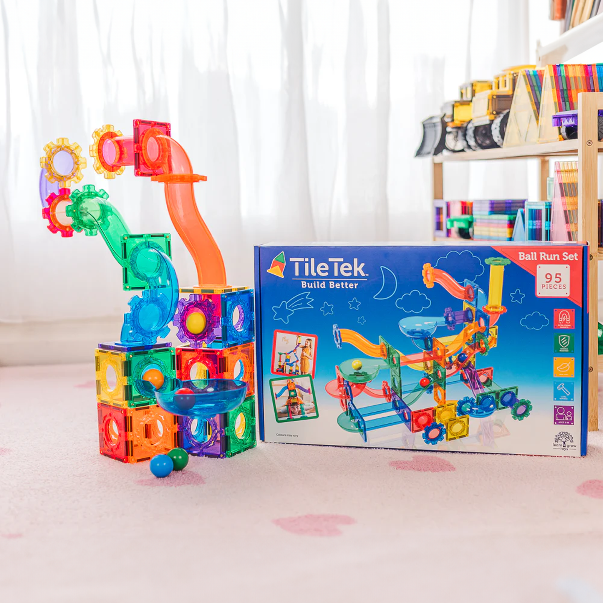 TileTek - 95 Piece Ball Run Set