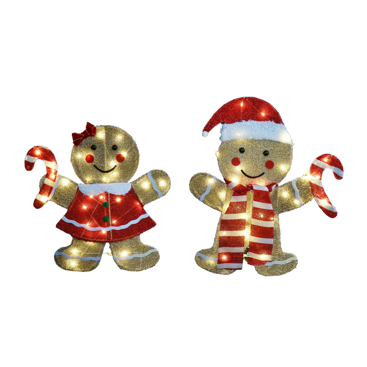 Tinsel Mesh Gingerbread Pair Flashing