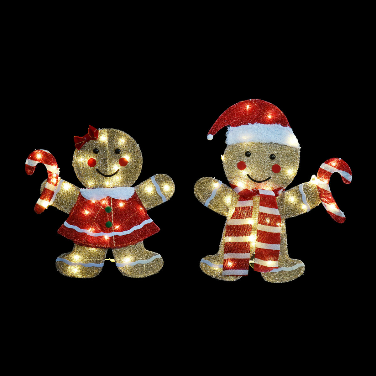 Tinsel Mesh Gingerbread Pair Flashing