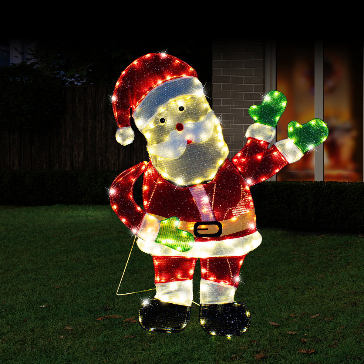 Tinsel Mesh Santa / Snowman Wave Assorted