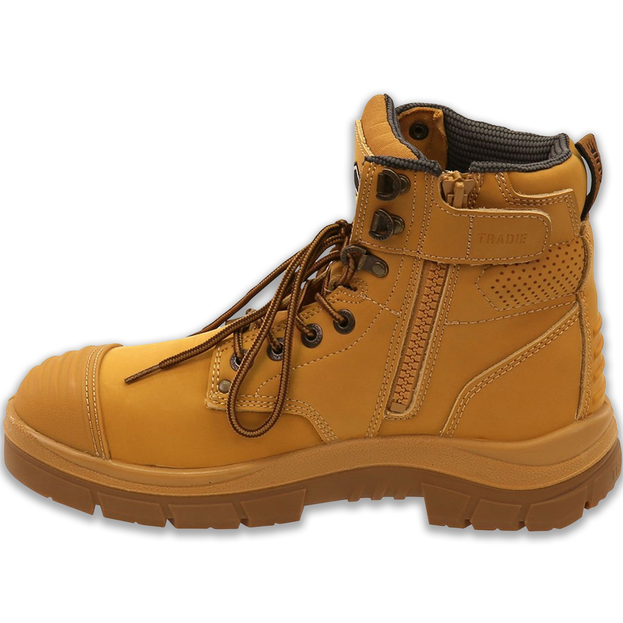 Tradie Men's Zip Up Safety Boot with Steel Toe