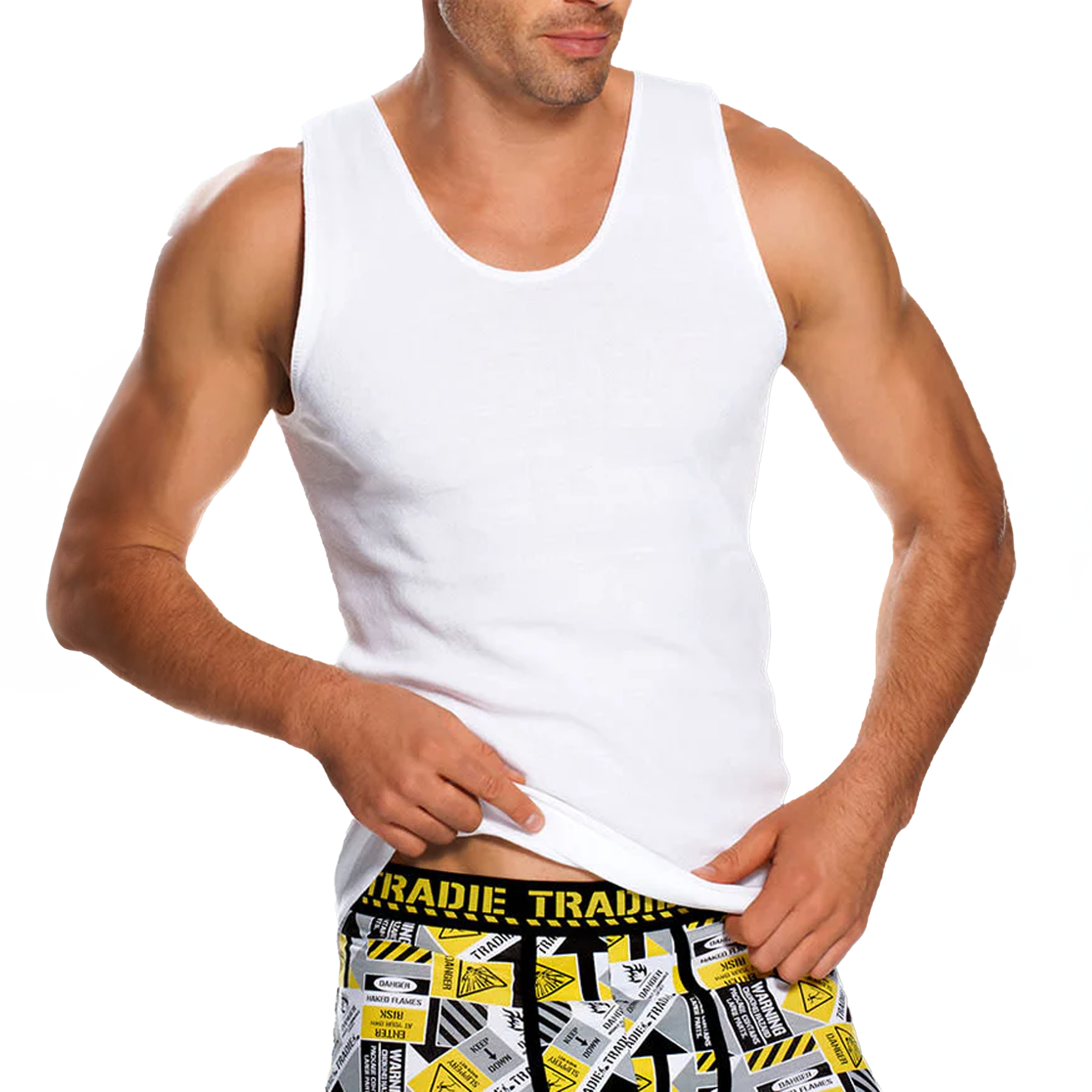 Tradie Mens 1Pk Cotton Singlet