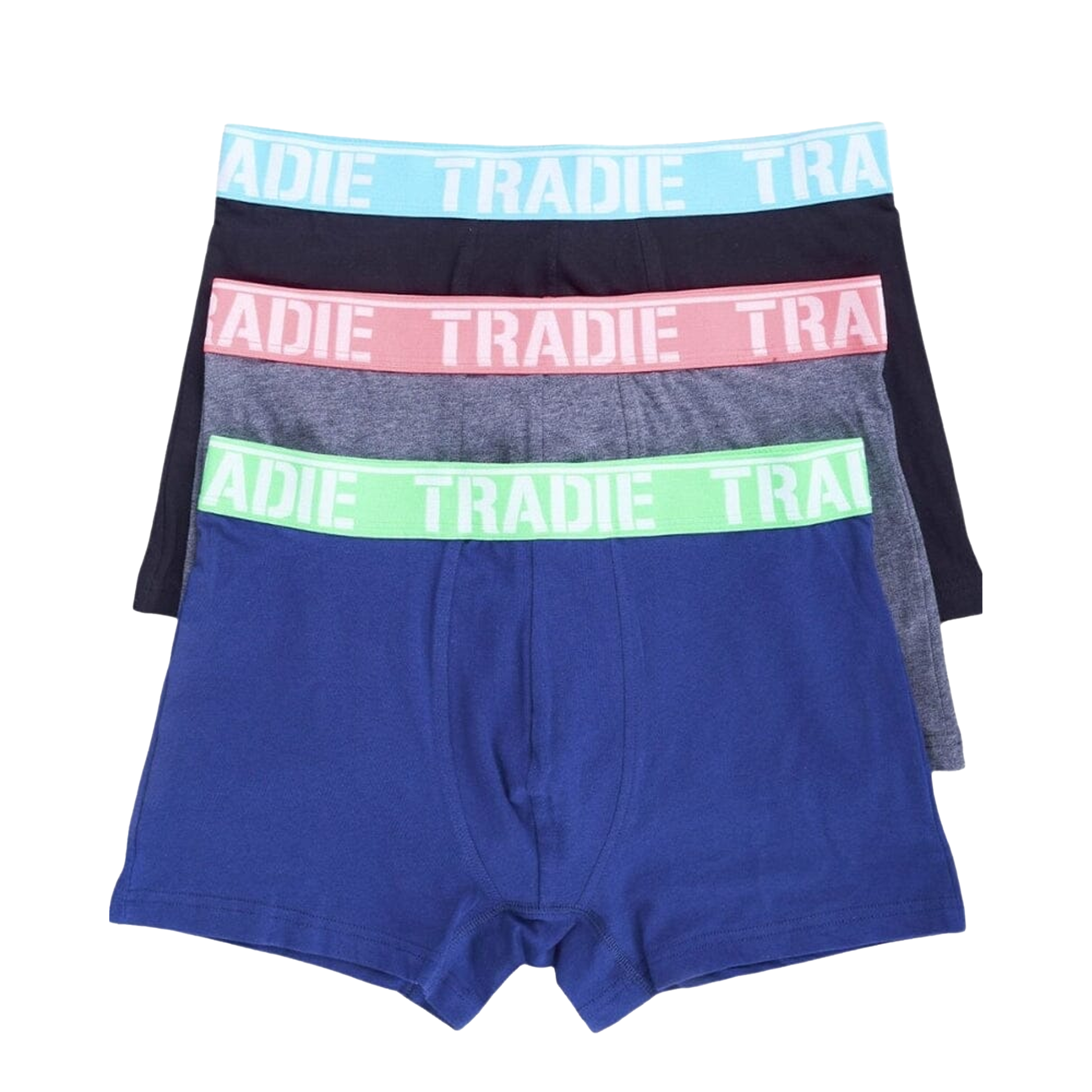 Tradie Men's 3Pk Fitted Trunks