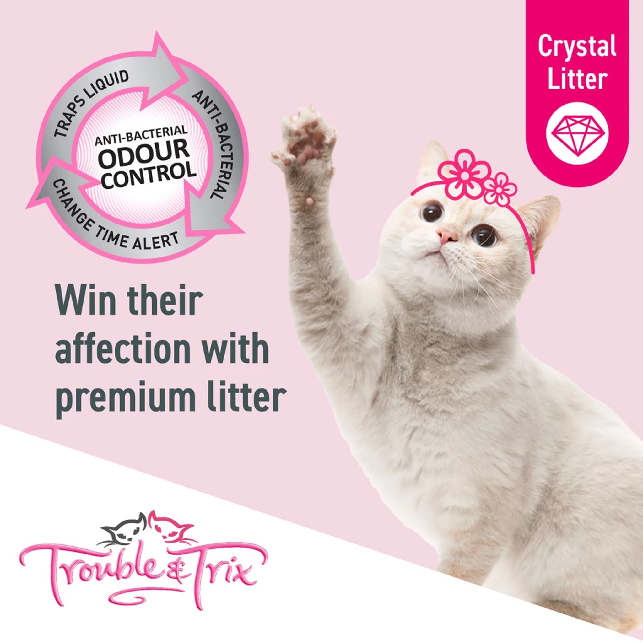 Trouble & Trix Crystal Litter 15L