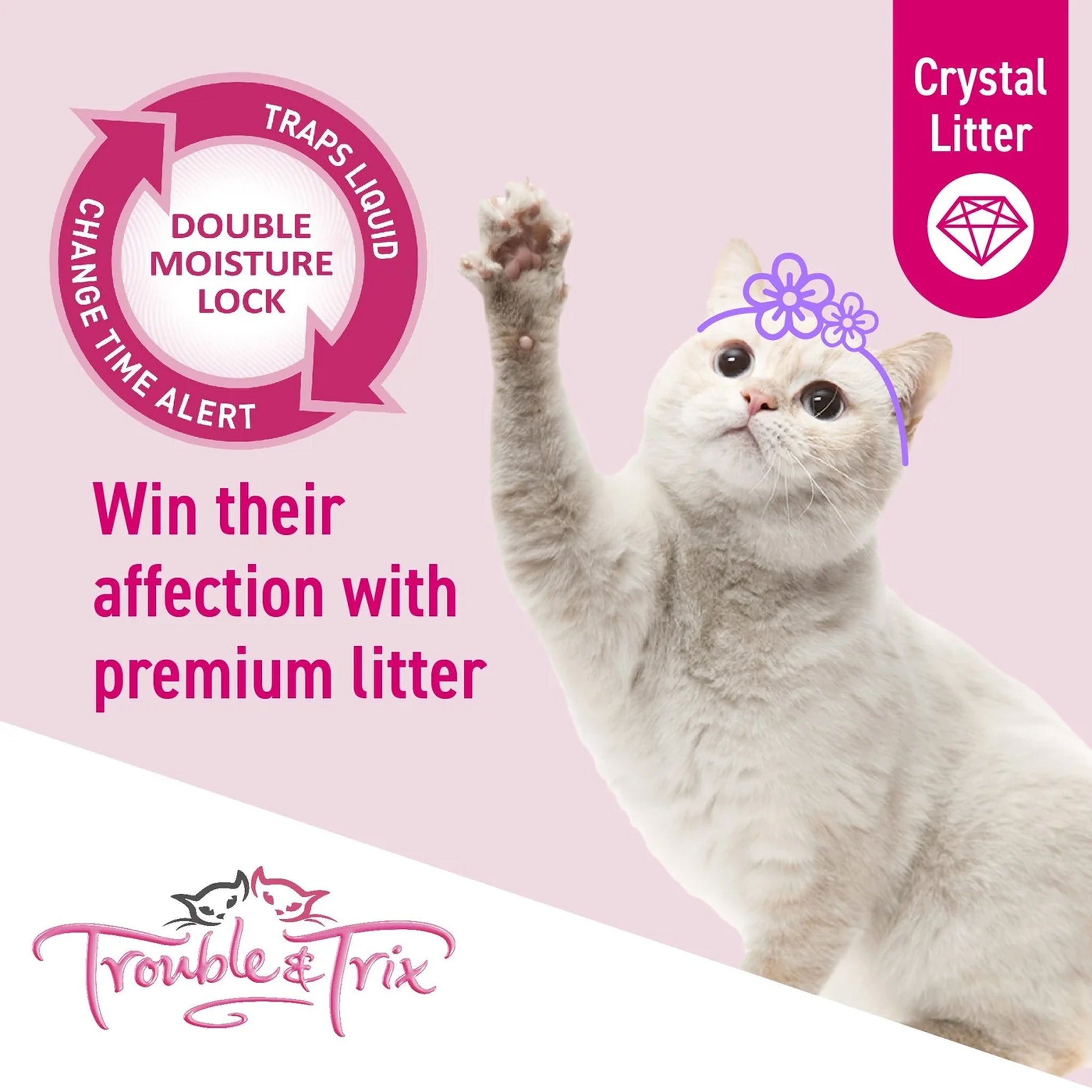 Trouble & Trix Crystal Litter 15L
