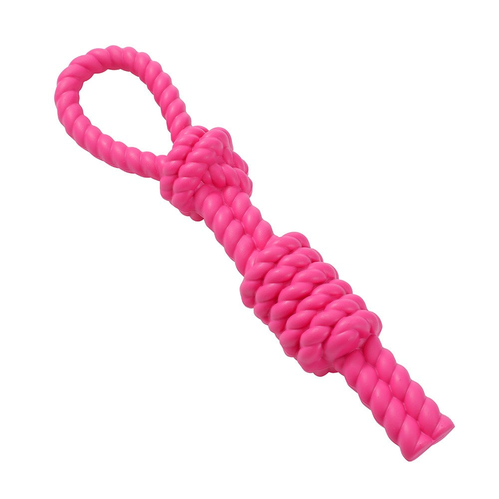 Tug Of War Rubber Rope Dog Toy 3 Assorted