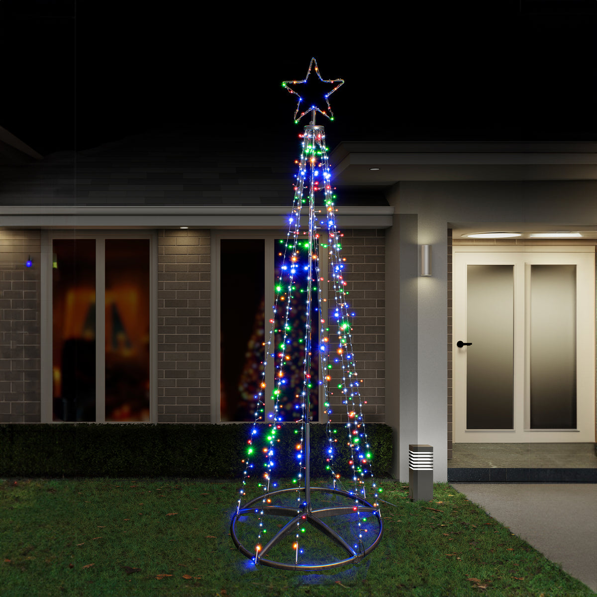Waterfall Flash Strand Tree 205cm Multicolour