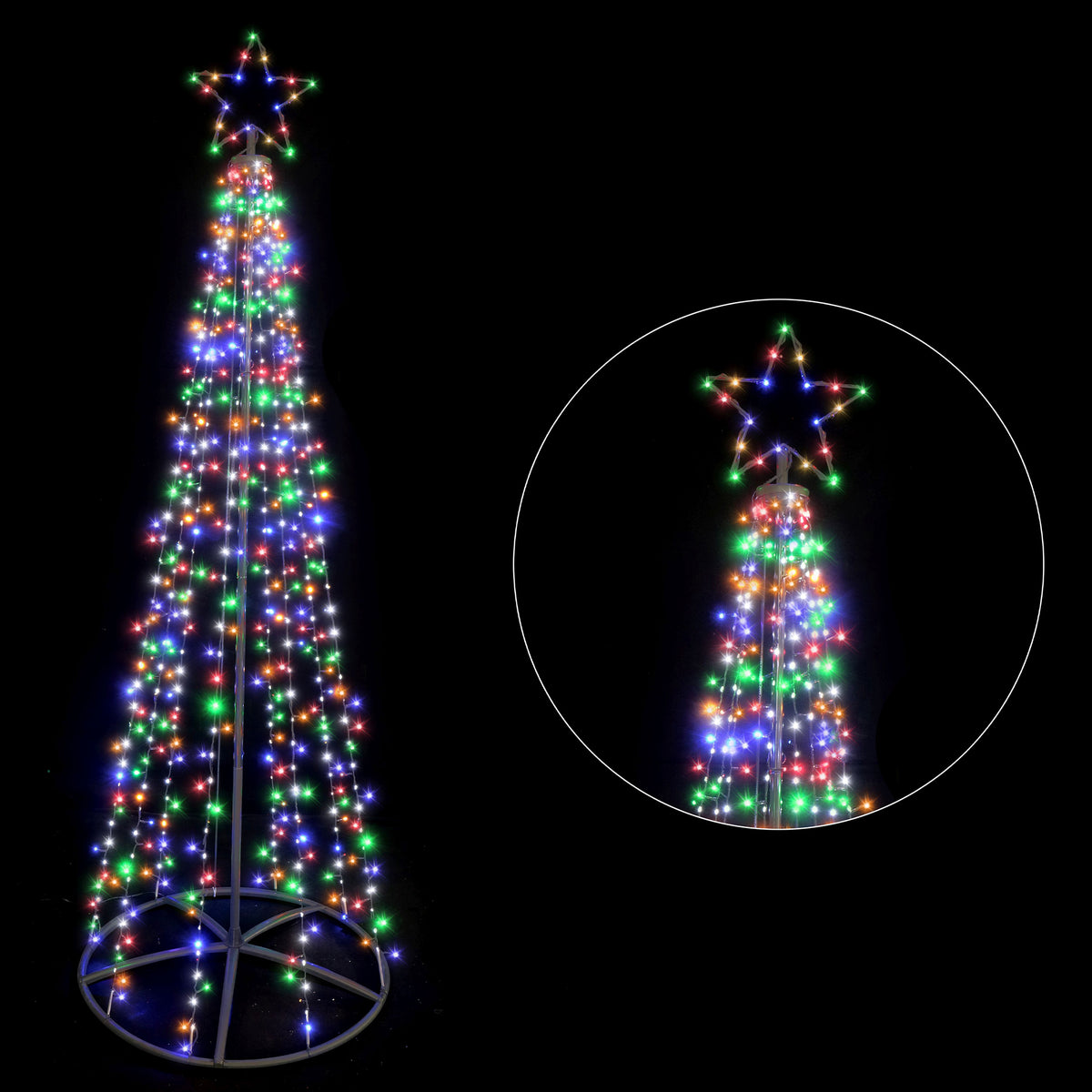 Waterfall Flash Strand Tree 205cm Multicolour