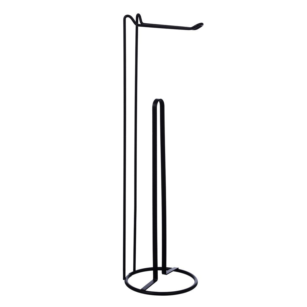 Wire Toilet Roll Dispenser Stand – 54cm (Black)