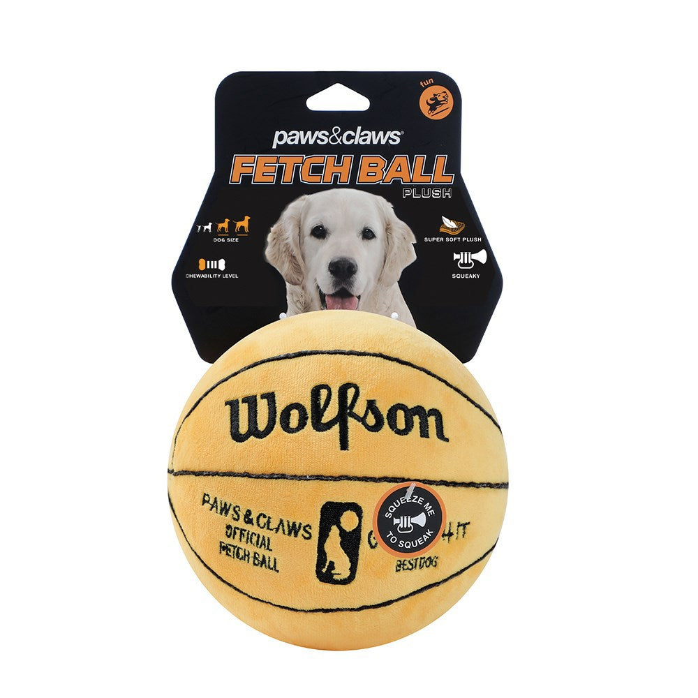Wolfson Basketball Plush Dog Toy – 15cm