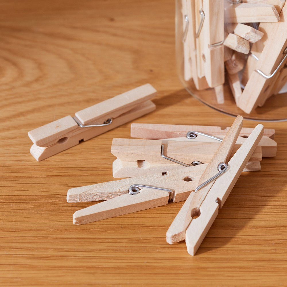 Wooden Clothes Pegs – 7.5cm (50 Pack)