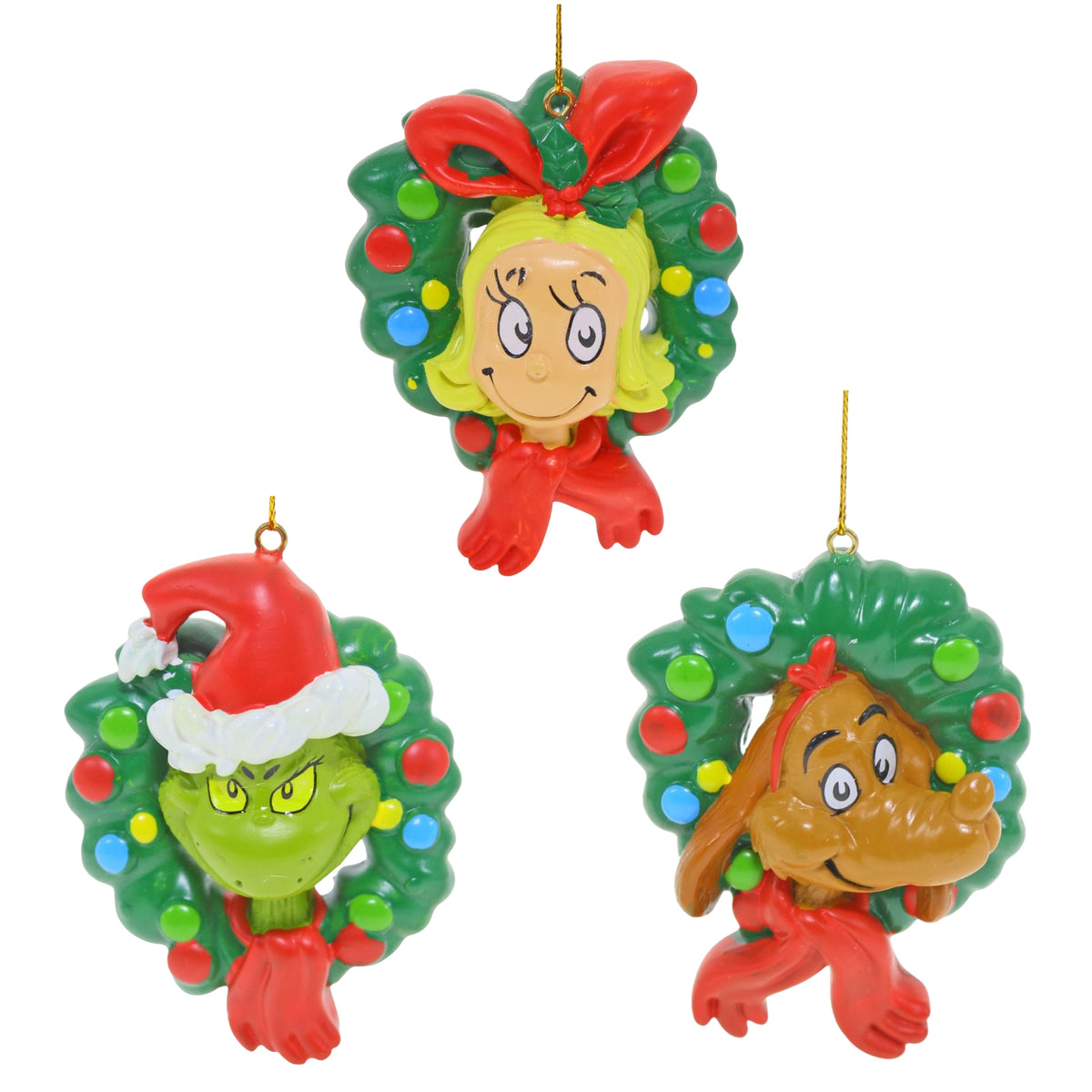 Grinch Wreath Tree Decorations