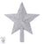 Silver Glitter Star Tree Topper 12cm