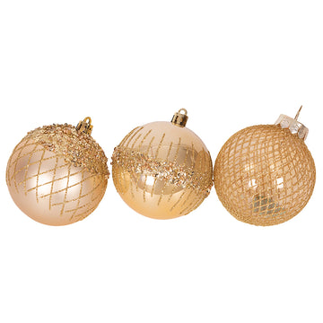 Gold Shatterproof Bauble 8cm