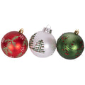 Red, White, Emerald Shatterproof Baubles 8cm