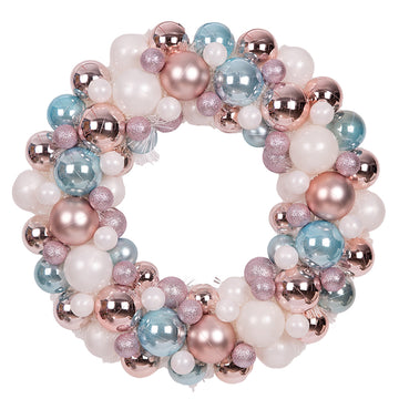 45cm Pastel Bauble Wreath