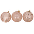 Champagne Shatterproof Baubles 8cm