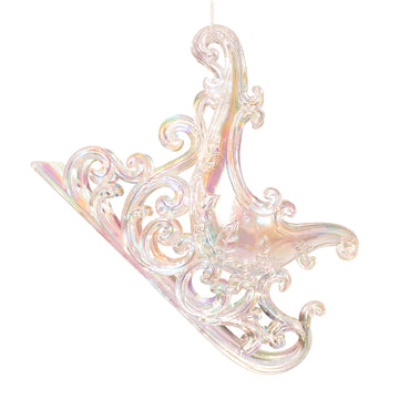 Iridescent Clear Sleigh Acrylic Tree Ornament