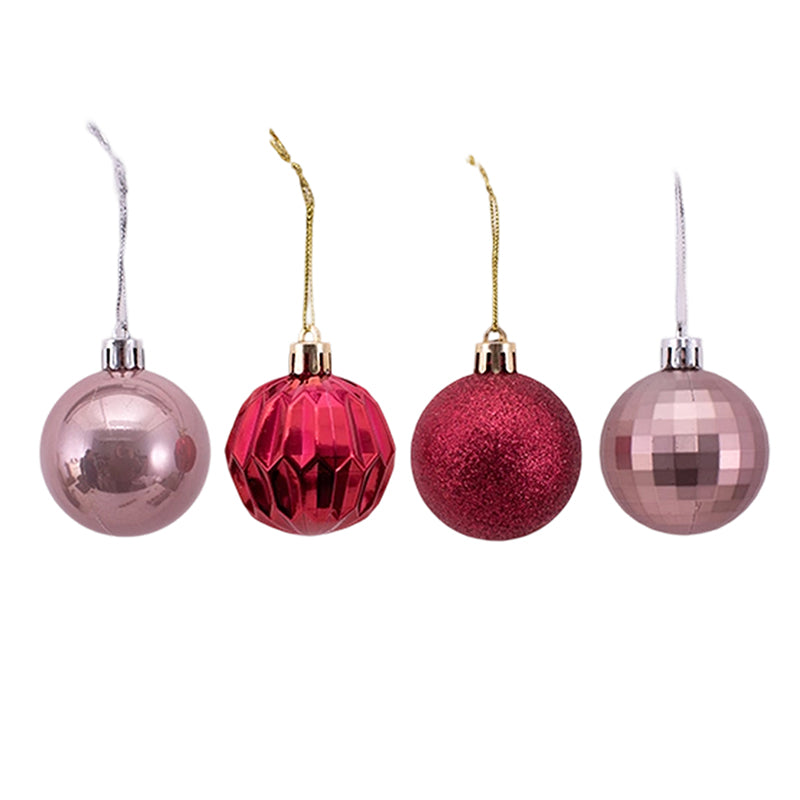 Baubles - Burnt Red & Rose Pink