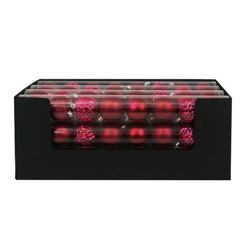 Shatterproof Baubles - Mulberry Red