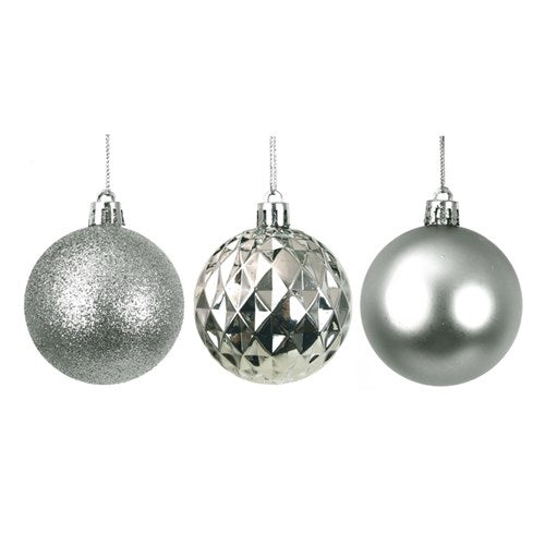 Shatterproof Baubles - Silver