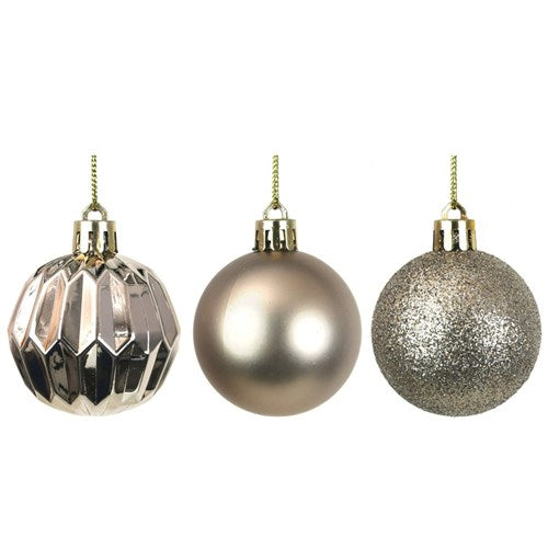 Shatterproof Baubles - Light Champagne