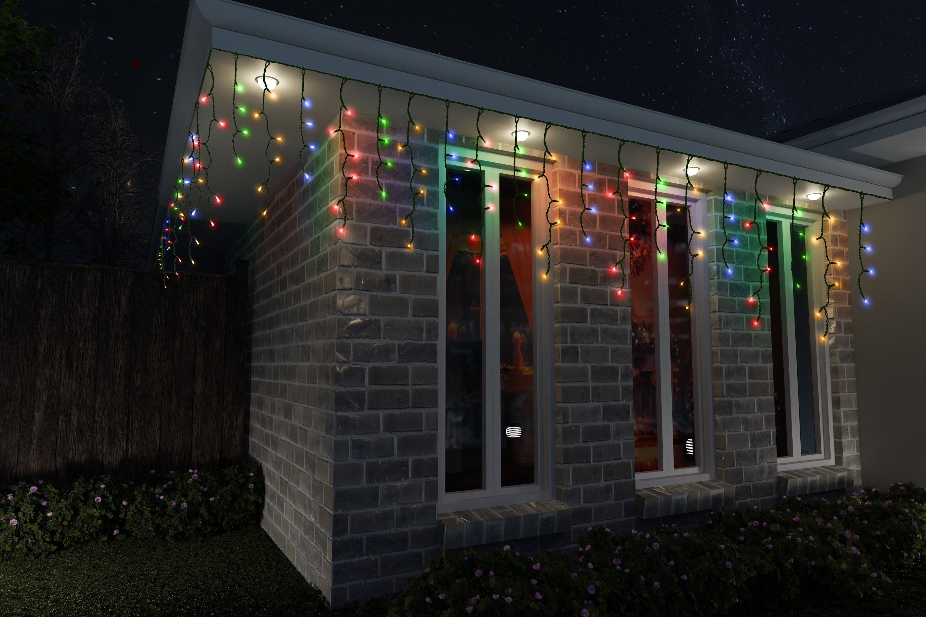 LED Icicles Flashing 300