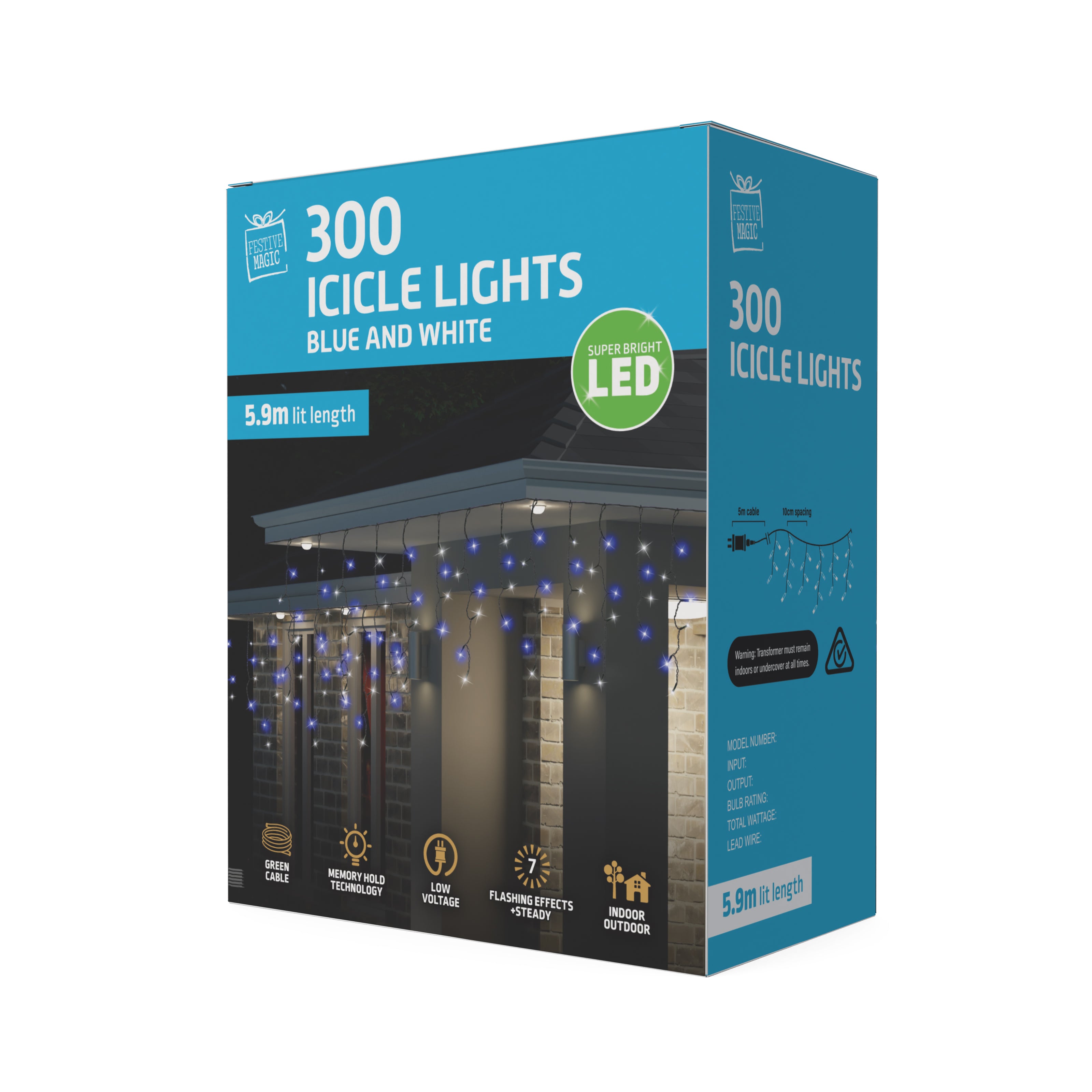 LED Icicles Flashing 300