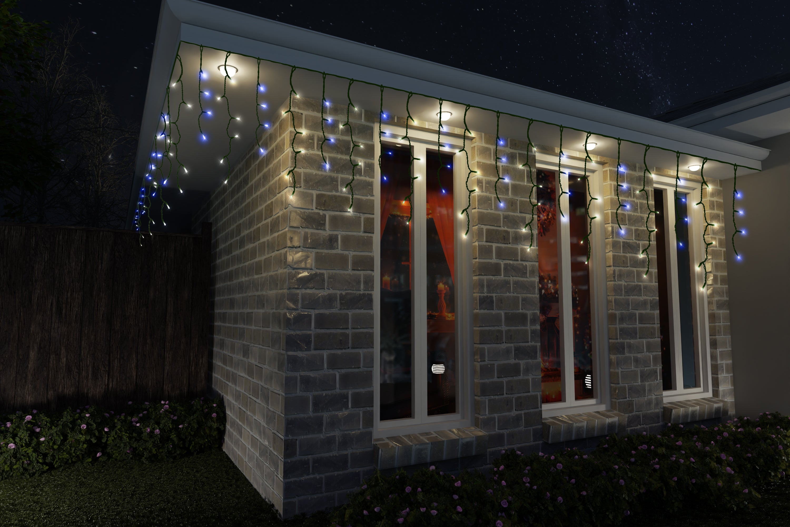 LED Icicles Flashing 300