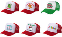 Trucker Hat Christmas Designs Asst