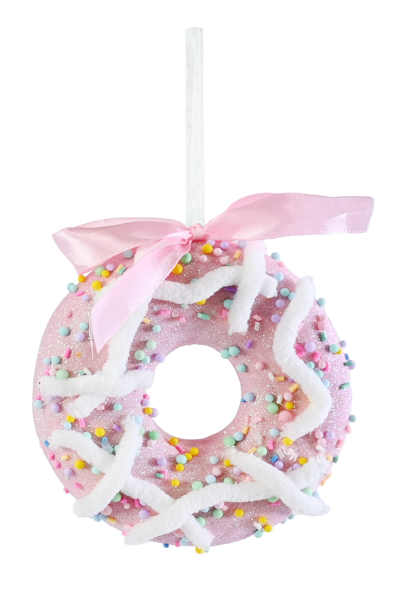 Hanging Frosted Donut 13cm Asst