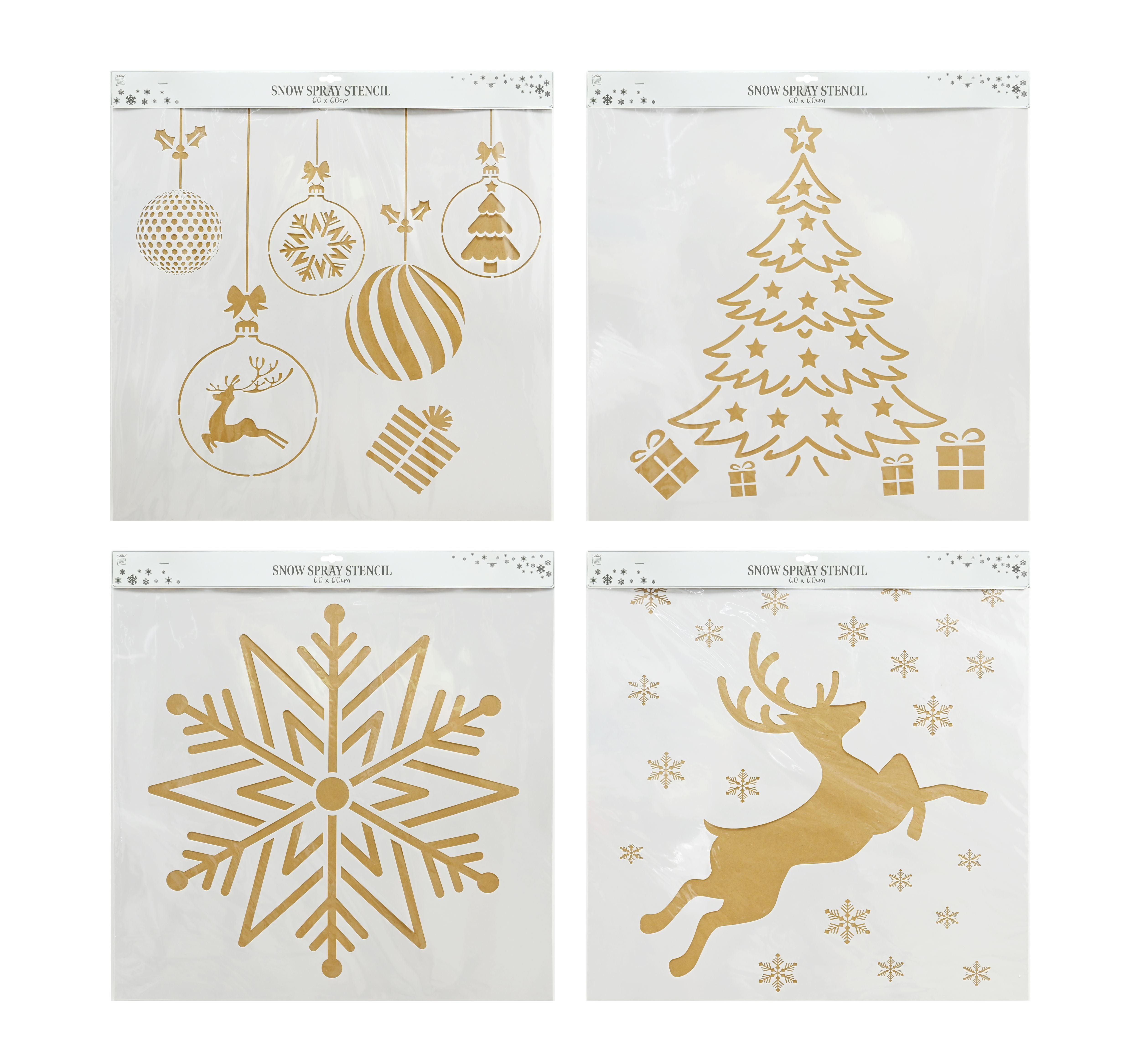 Christmas Snow Spray Stencil 60cm Asst