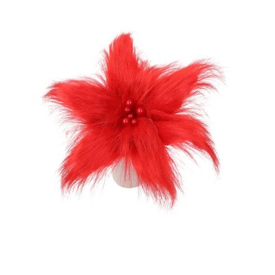 Furry Xmas Flower 35.5cm
