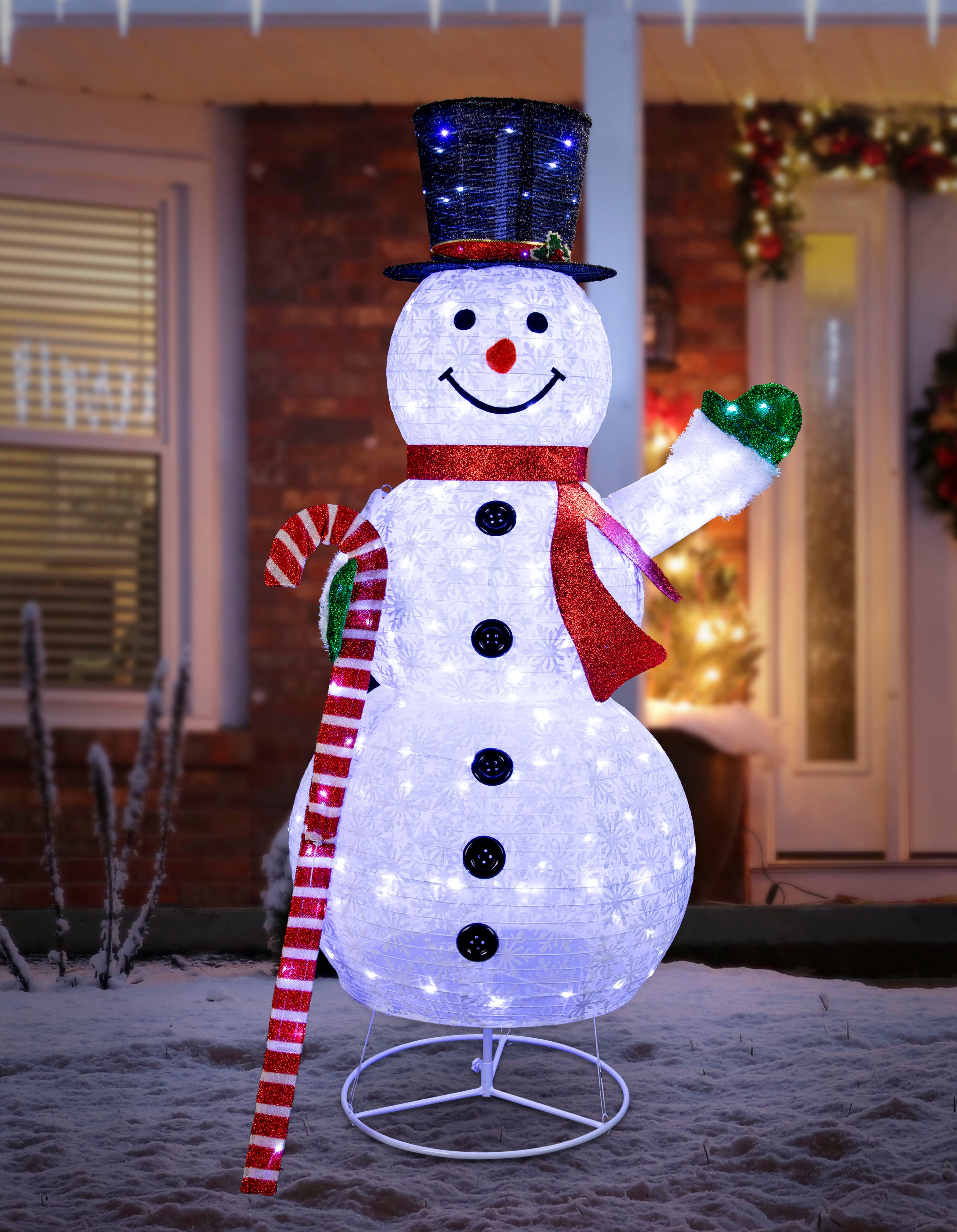 LED Pop Up Snowman Twinkle 180cm