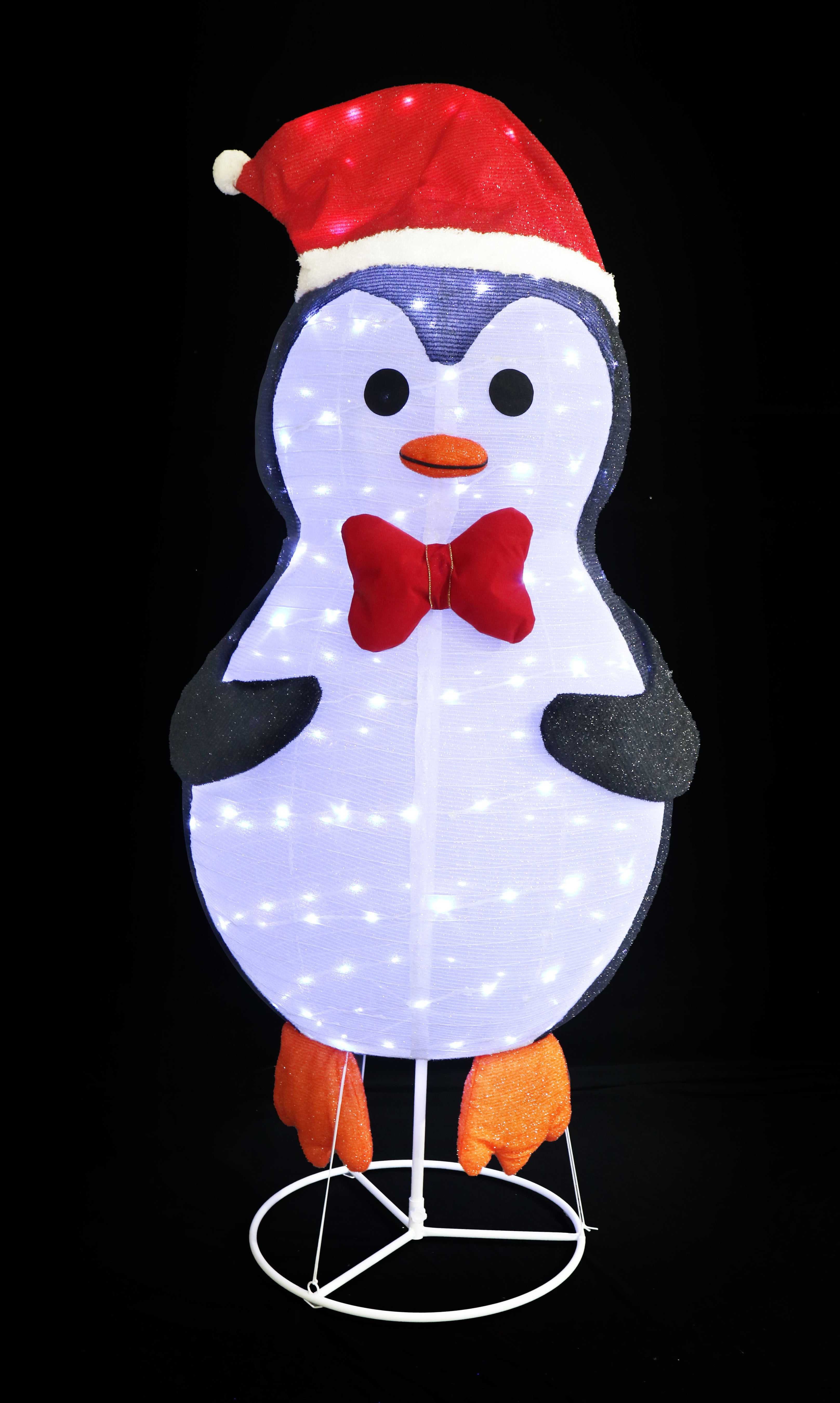 LED Pop Up Mesh Tinsel Penguin Twinkle 180cm