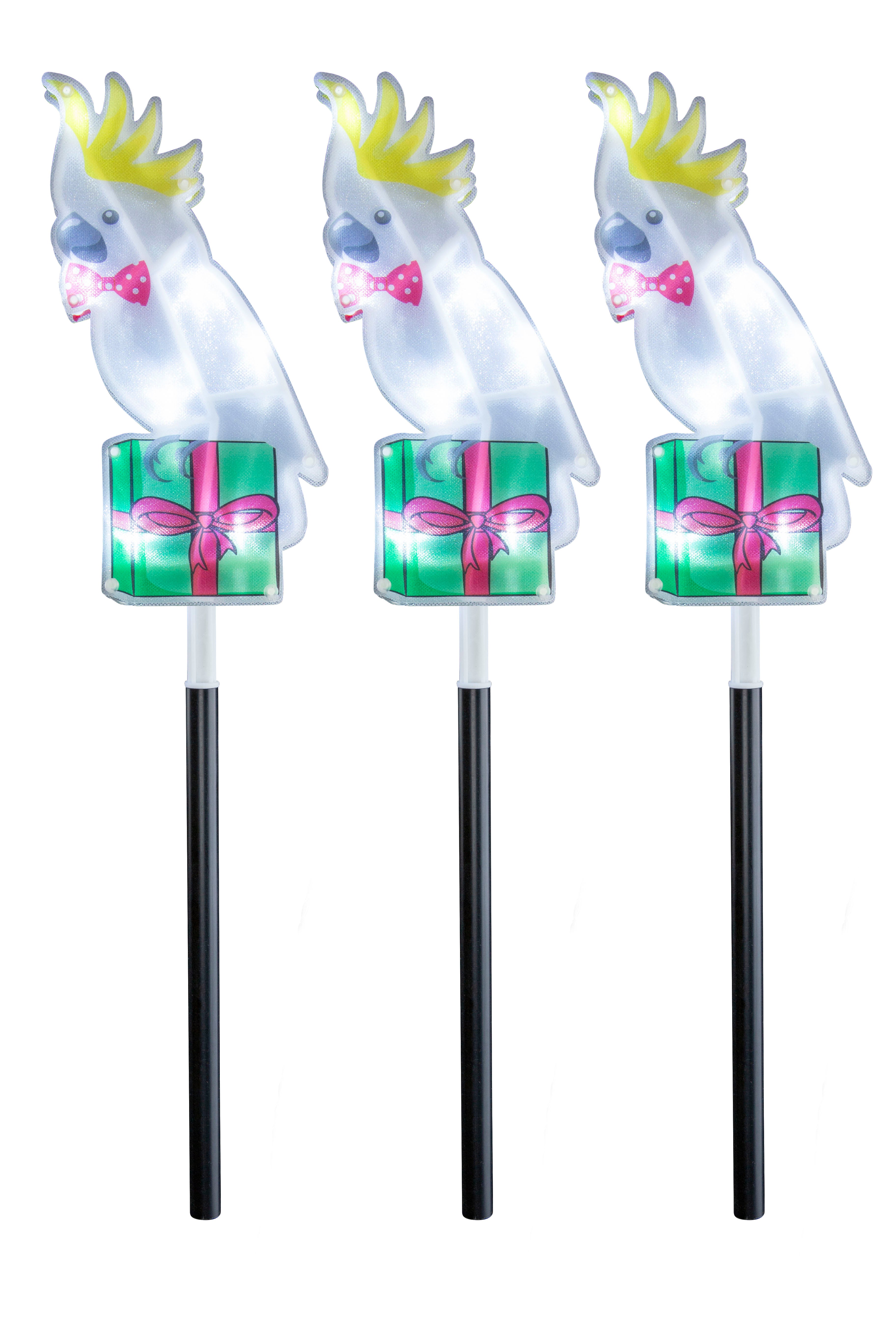 Solar Laser PVC Path Lights Aussie 3pk Asst