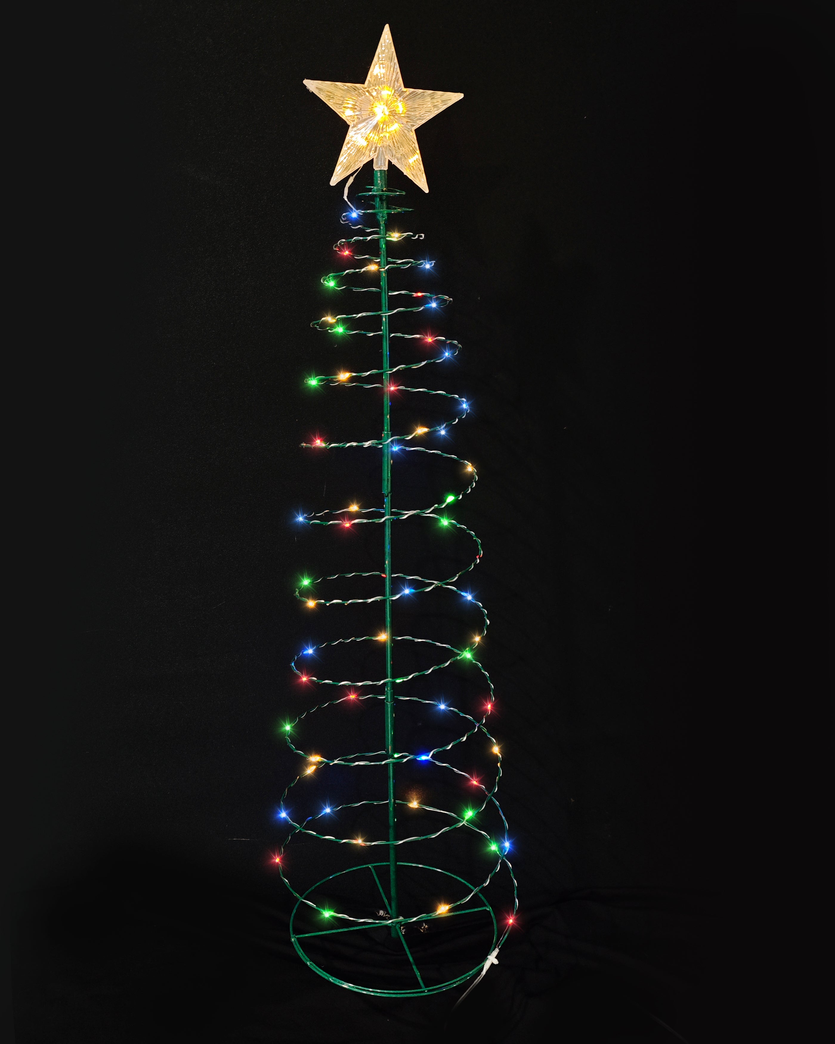Solar LED Wire Spiral Tree 95cm Asst