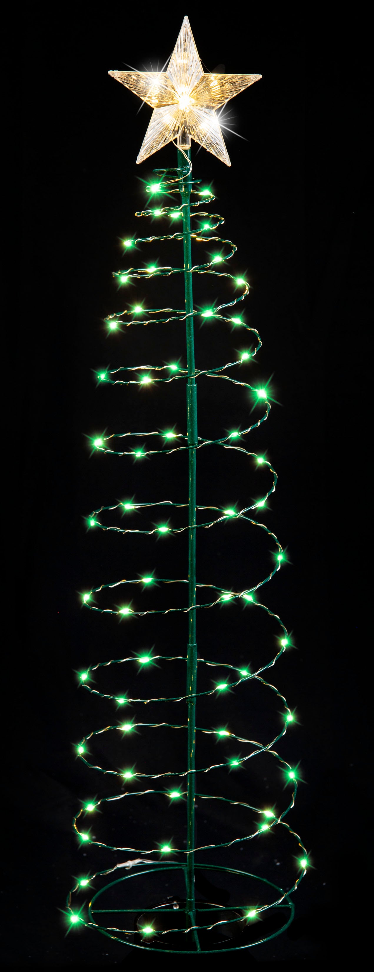 Solar LED Wire Spiral Tree 95cm Asst