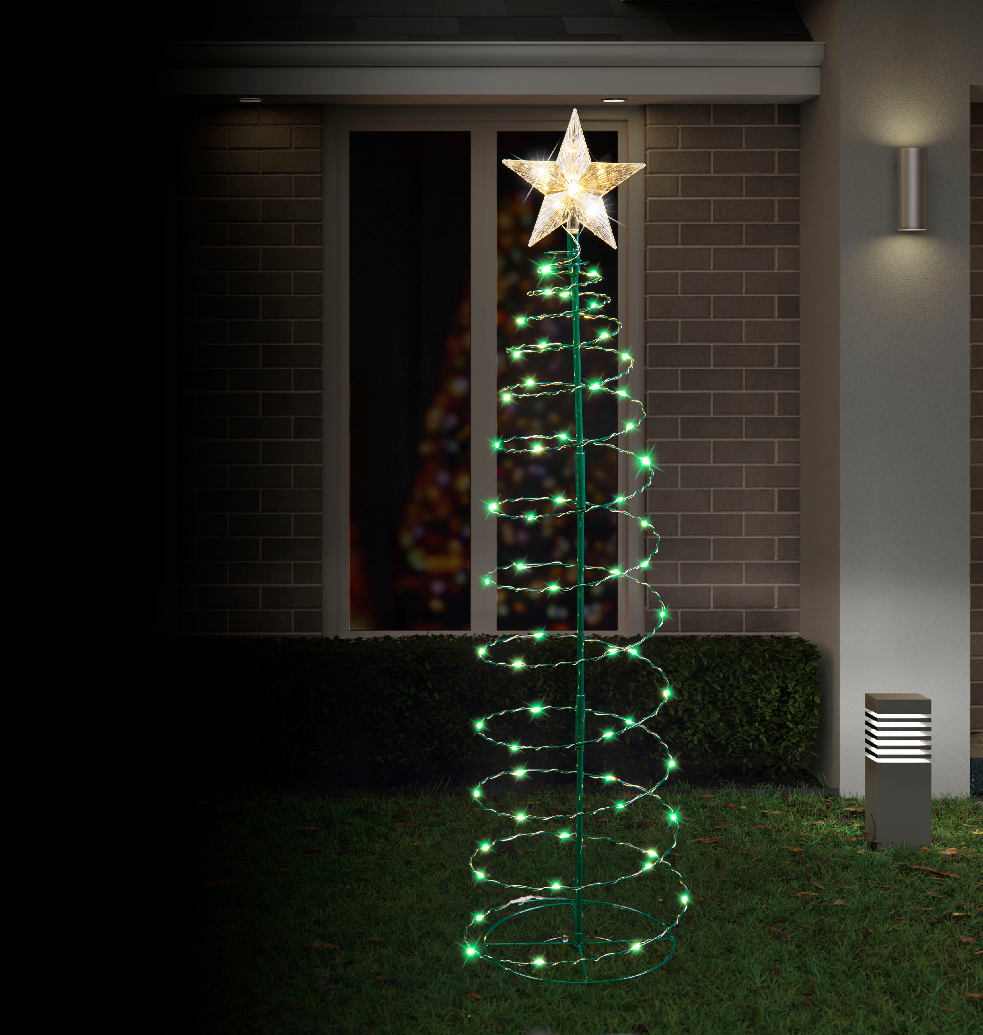 Solar LED Wire Spiral Tree 95cm Asst