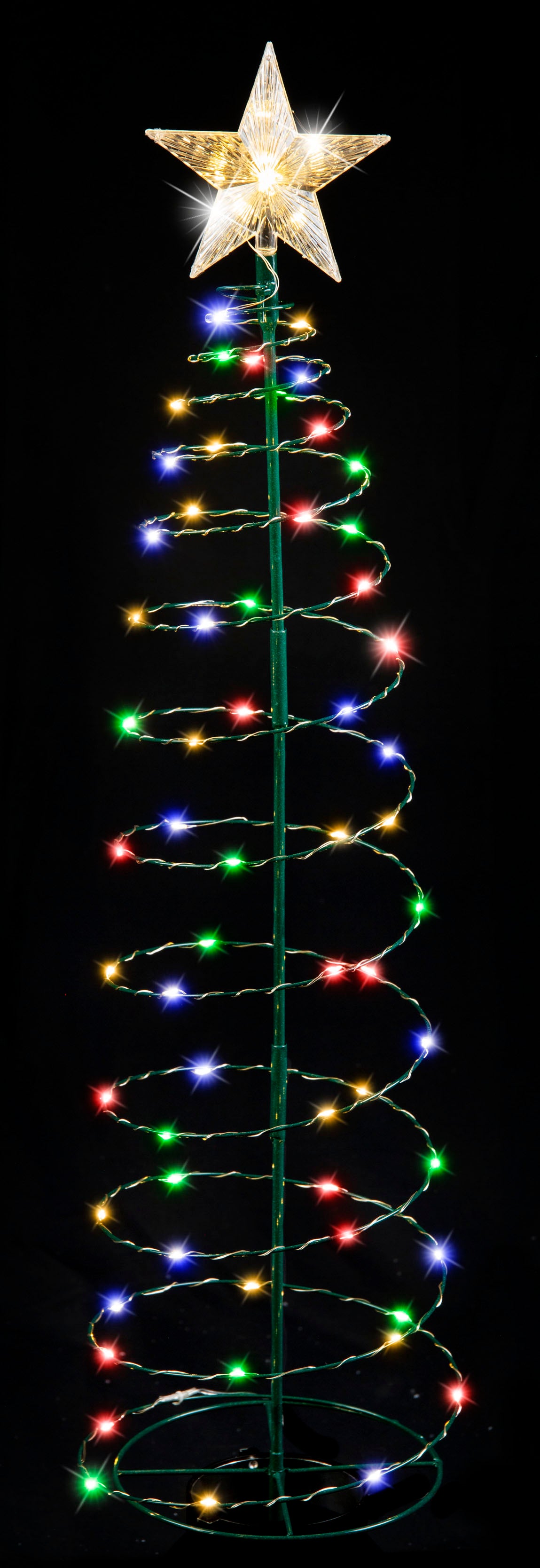 Solar LED Wire Spiral Tree 95cm Asst