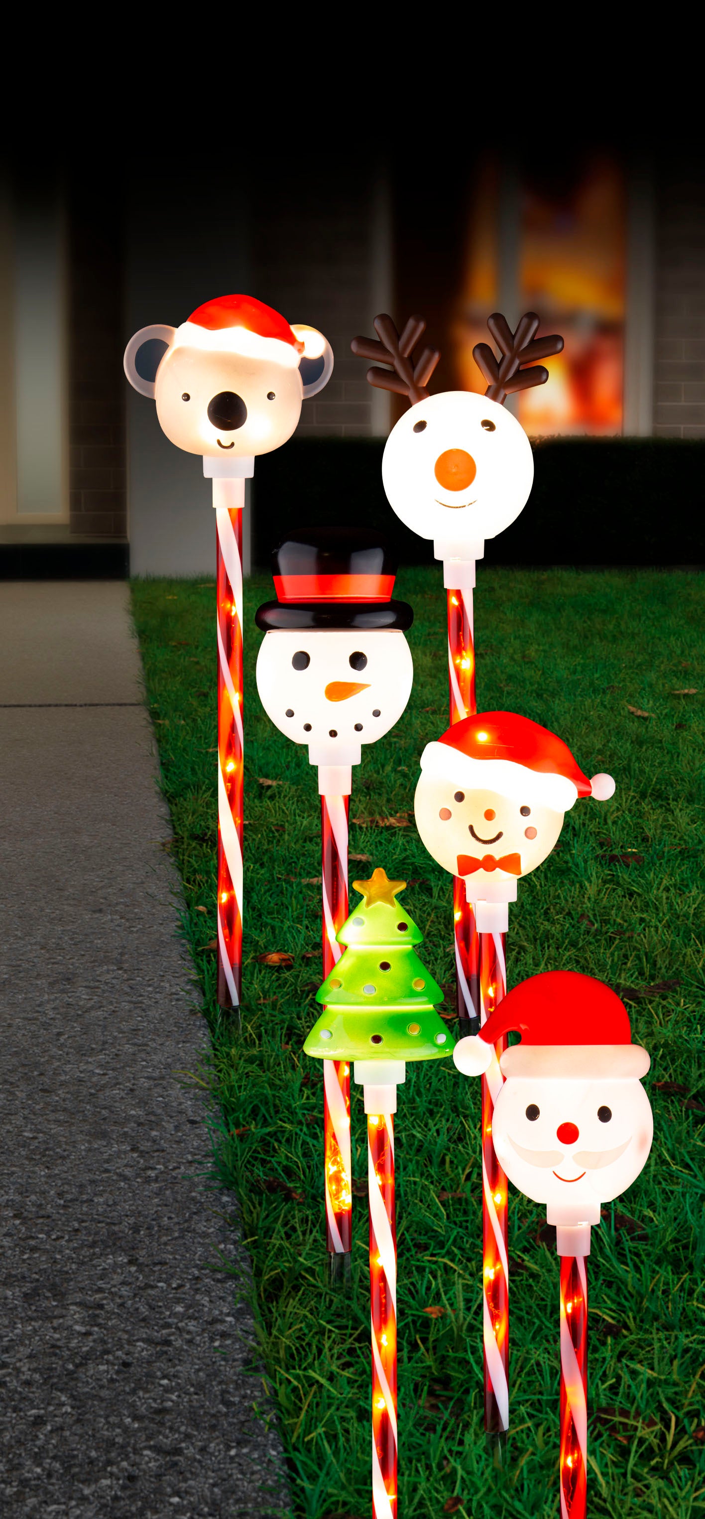 LED Character Candy Path Lights 6pk