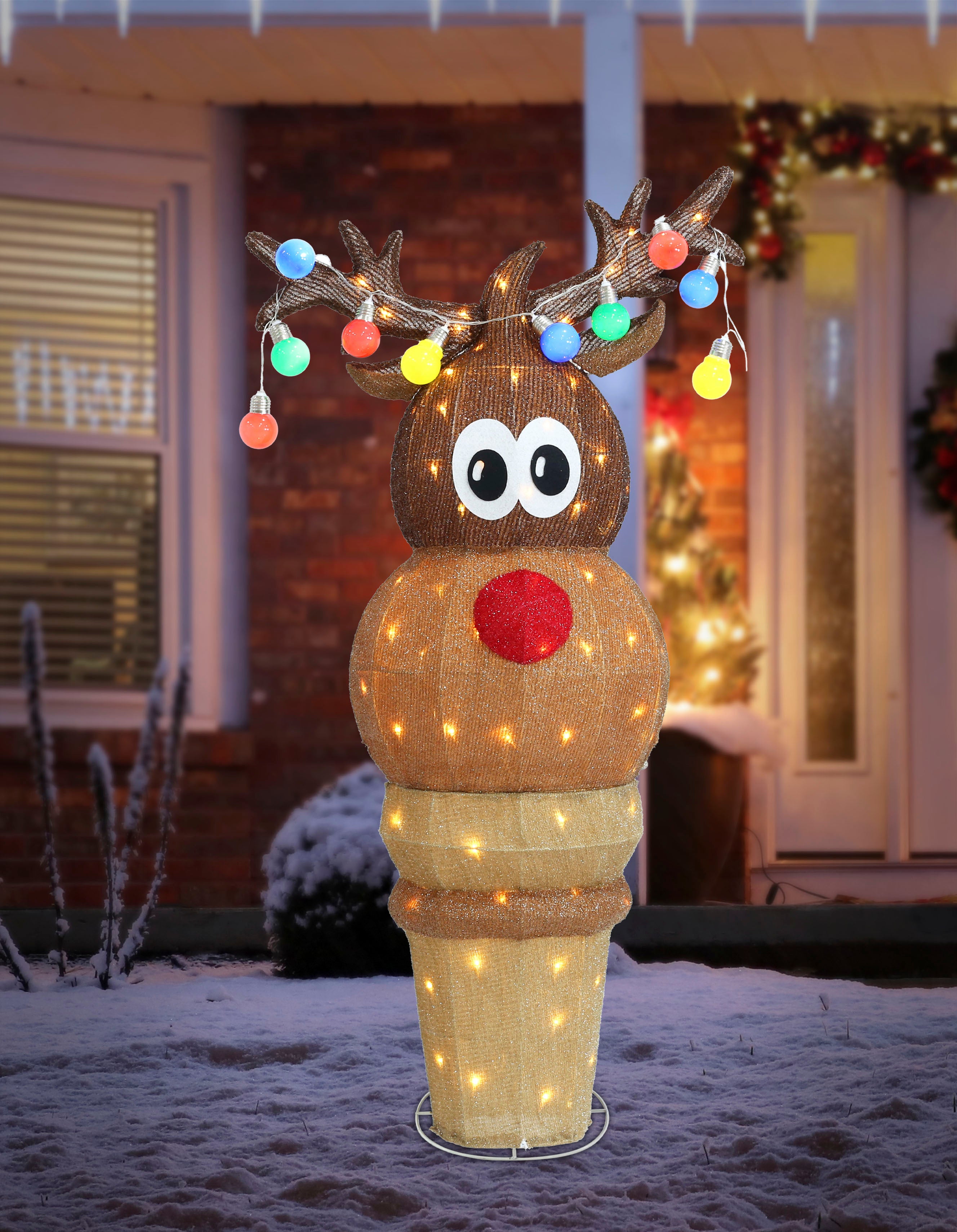 LED Mesh Ice Cream Reindeer/Snowman Twinkle