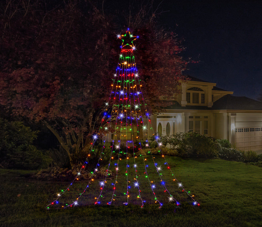 LED Garden Star Sail 3.5m Multicolour