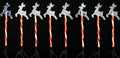 Solar LED Candy Reindeer Path Lights 8pc