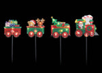 Solar Sleigh/Train Pvc Laser Path Lights