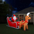 Inflatable Jumbo Santa Sleigh Reindeer 3m