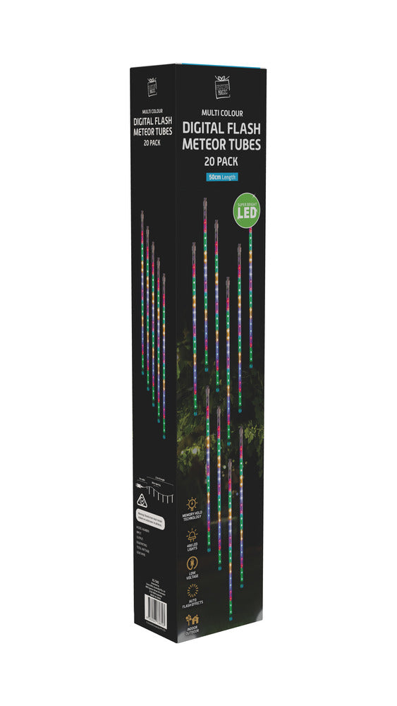 LED Waterfall Melting Tubes 20pk Multicolour