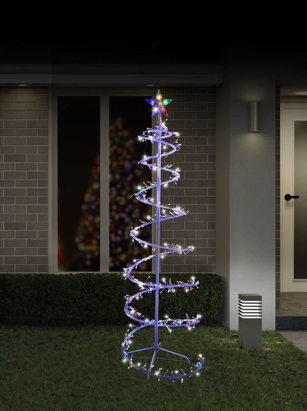 LED Cluster Spiral Tree 1.8m