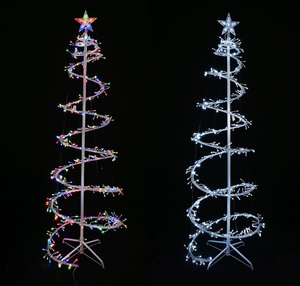 LED Cluster Spiral Tree 1.8m